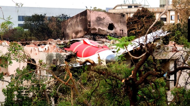 Wreckage-showing-the-tail-section-of-the-Air-India-Boeing-787-8