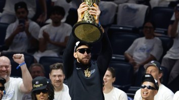 Thunder Teammates Take Title Trophy Away From Drunk Chet Holmgren At Championship Parade