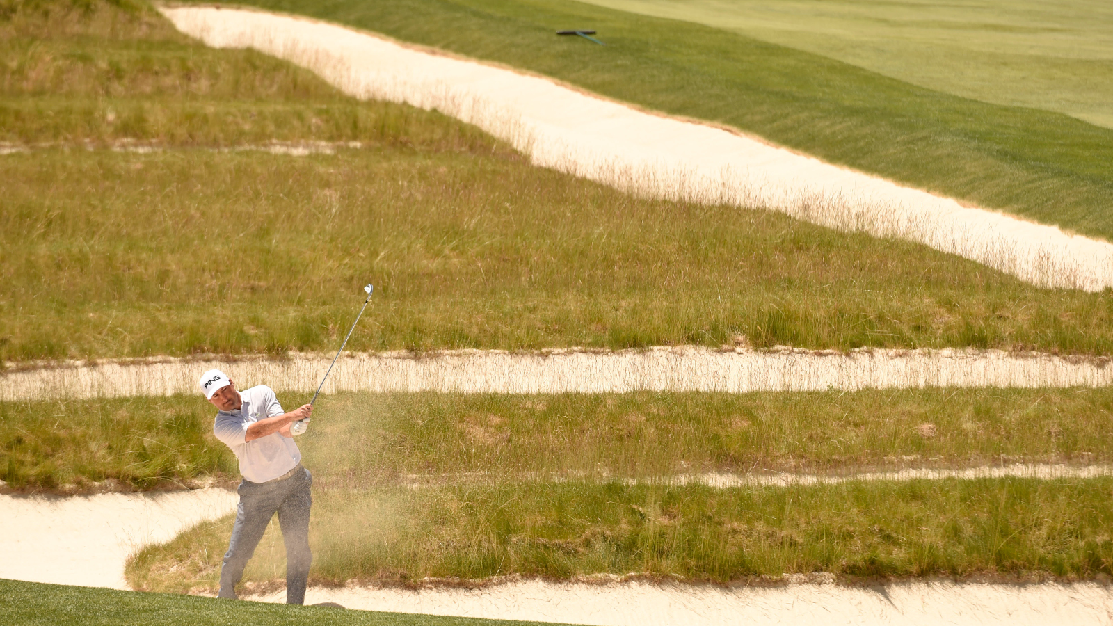Church Pews bunkers on hole #3 at Oakmont Country Club