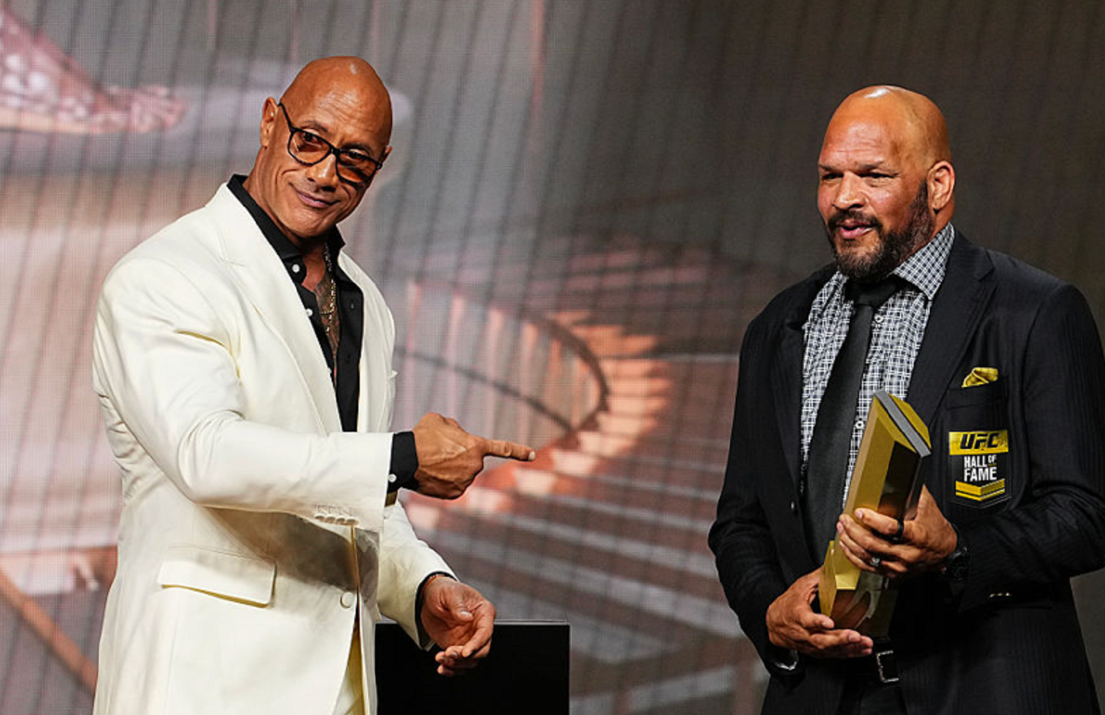 The Rock Praises Mark Kerr At UFC Hall Of Fame
