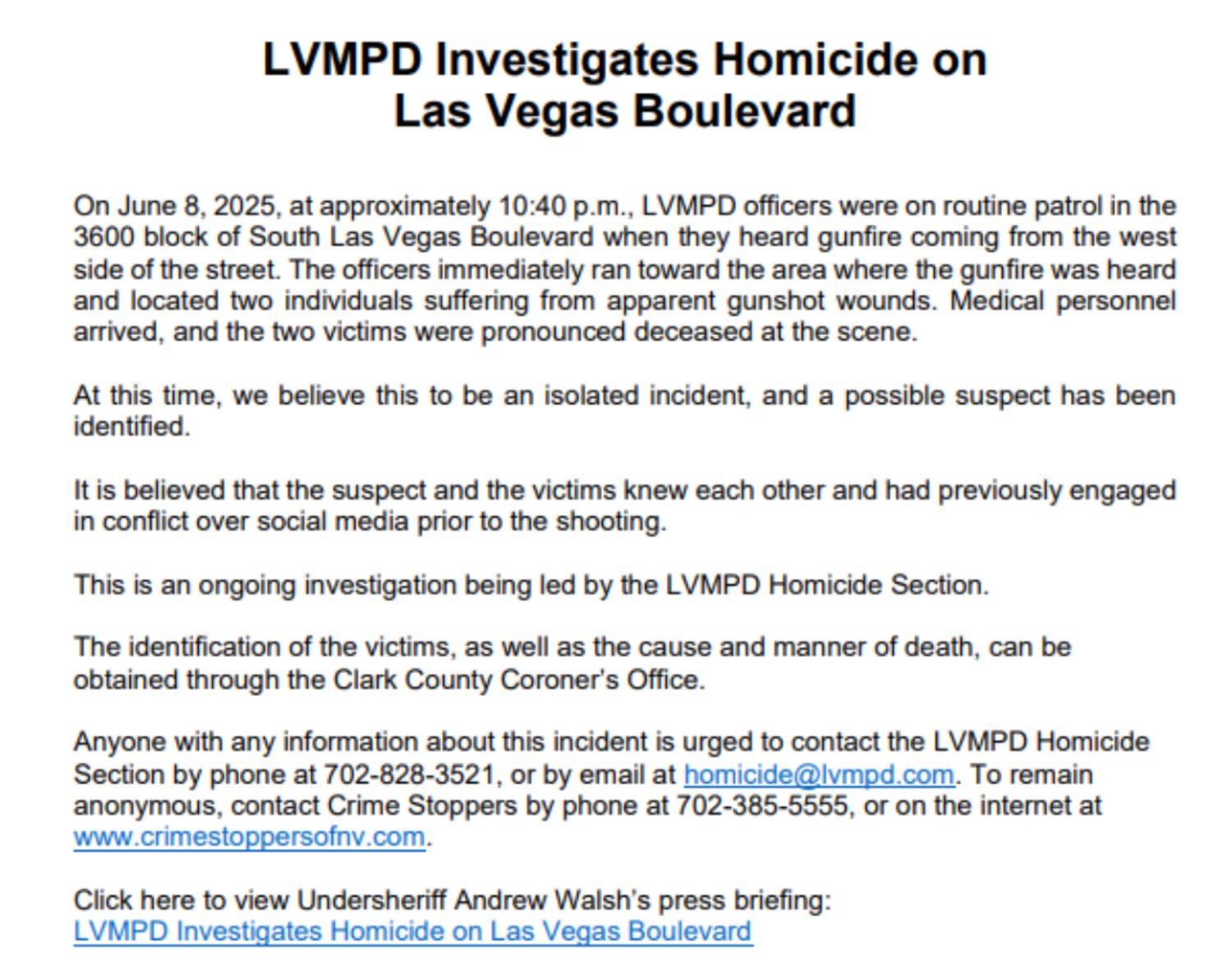 Deadly Las Vegas Strip Shooting Near WSOP Captured On Stream