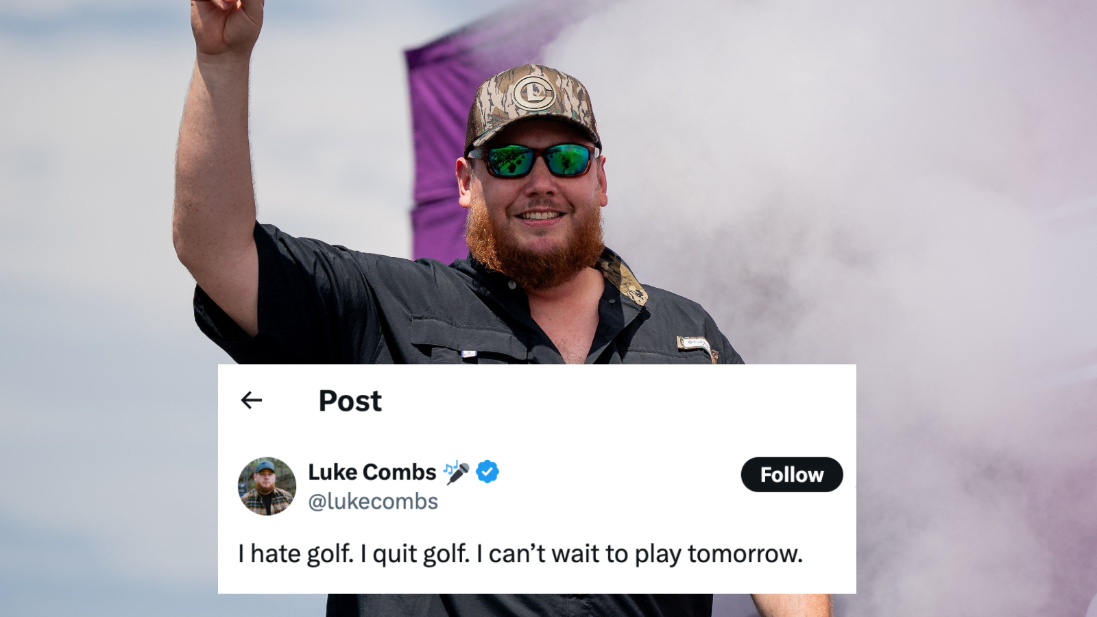 Luke Combs golf meme