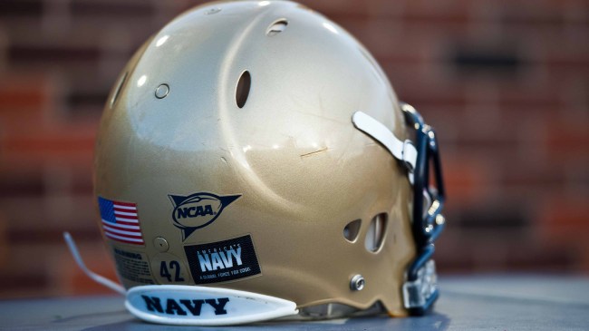 Navy football helmet