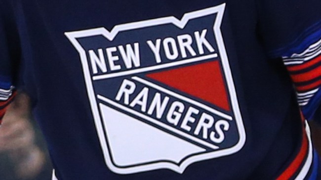 New York Rangers logo on jersey