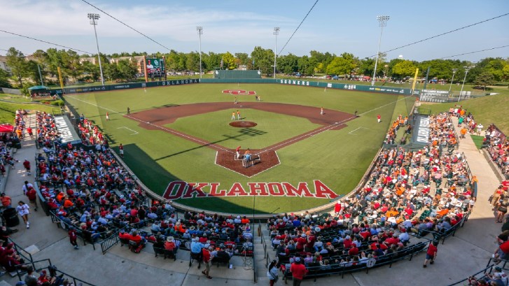 A view of the Oklahoma baseball field
