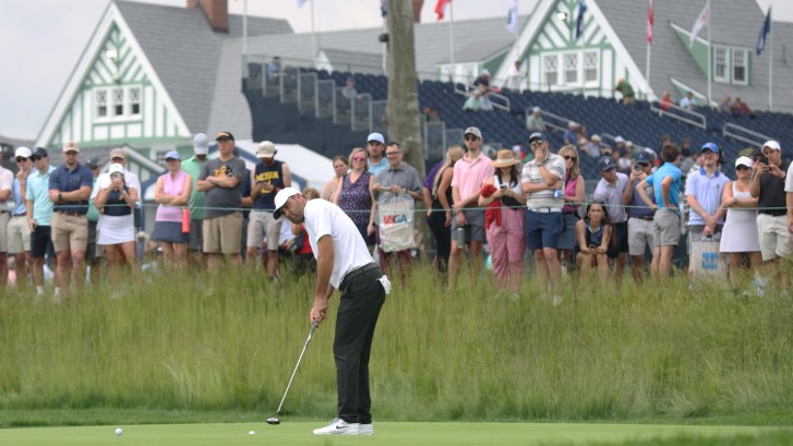 Scottie Scheffler on Hole 11 at Oakmont Country Club