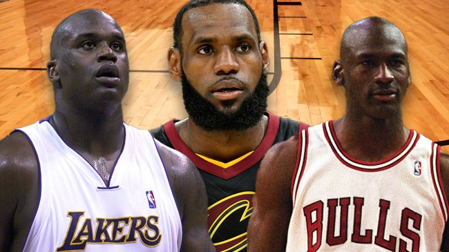 Shaq, LeBron James, and Michael Jordan
