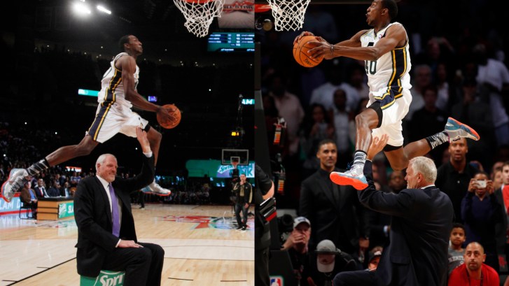 Mark Eaton sitting down on the NBA court