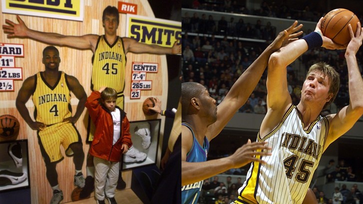 tallest Indiana Pacers player in NBA history Rik Smits