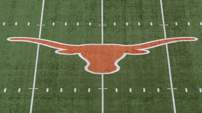 Texas Longhorns logo on football field