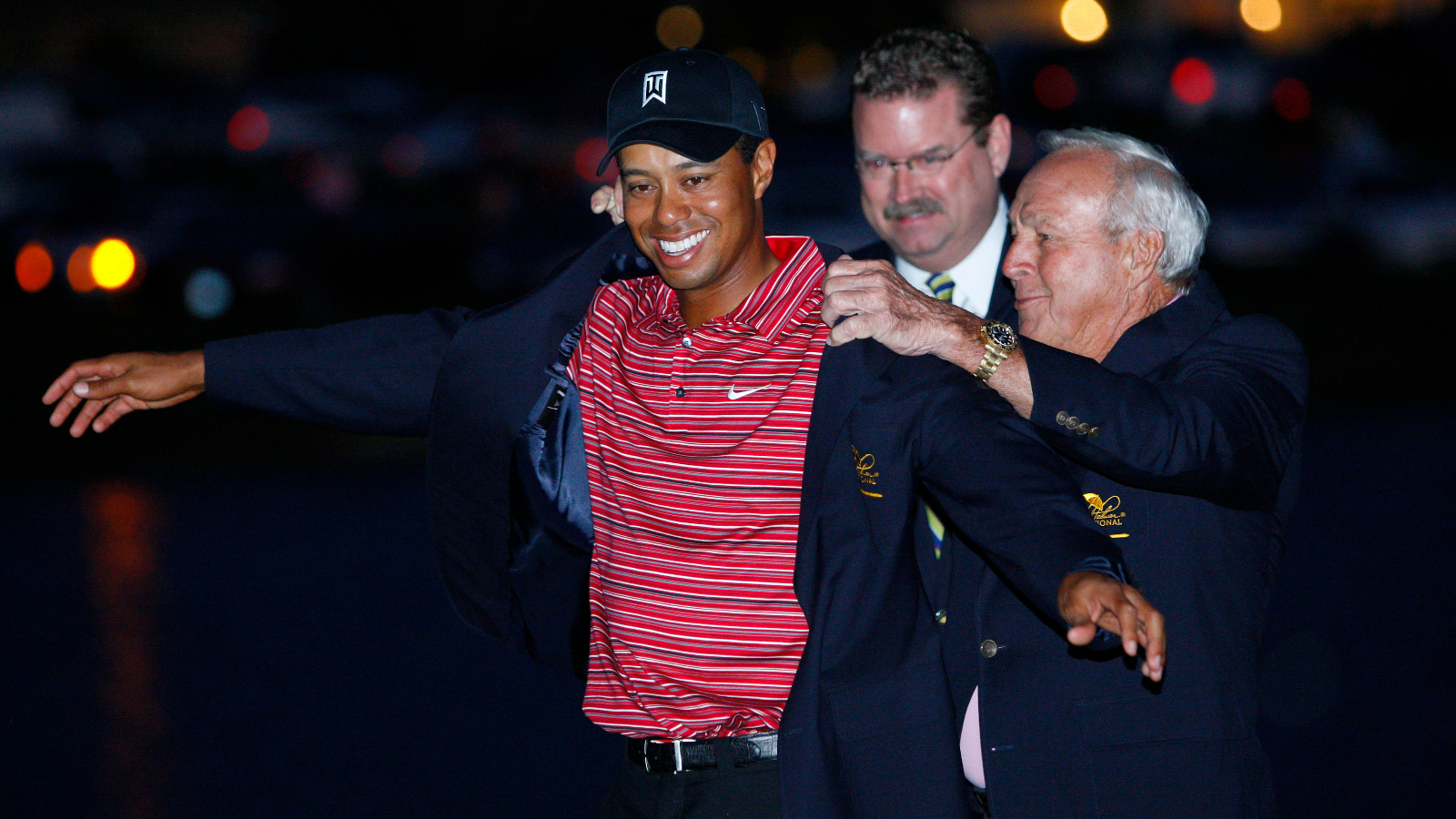 Golf legends Tiger Woods and Arnold Palmer together in Orlando, Florida