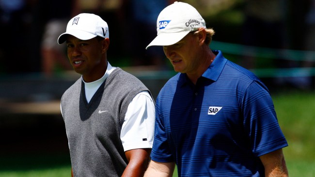 Tiger Woods and Ernie Els