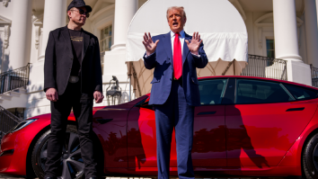 President Trump Considering Selling Tesla Parked At White House Amid Beef With Elon Musk