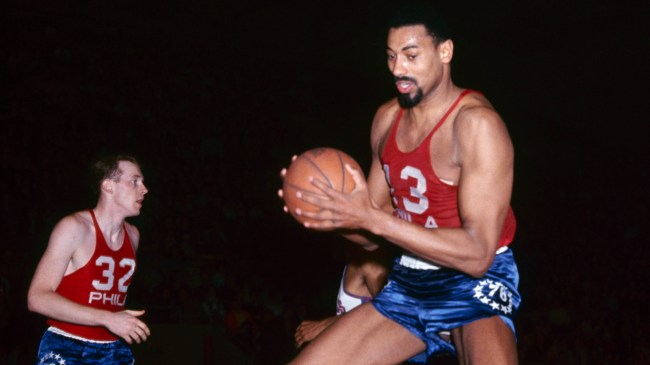 Wilt Chamberlain with the 1966 Philadelphia 76ers