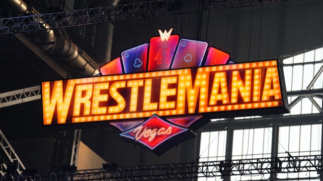 WrestleMania signage Las Vegas