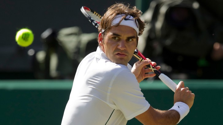 8 time Wimbledon champion Roger Federer with the most men's singles titles in Wimbledon history