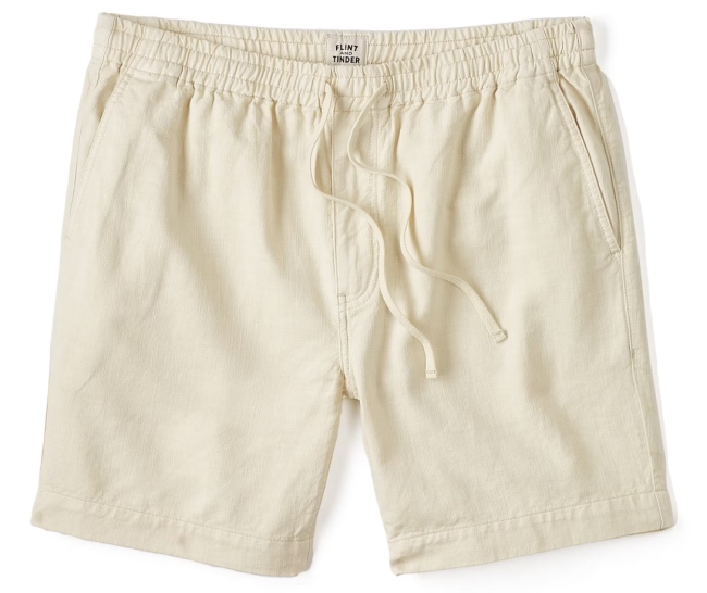 Flint and Tinder Cotton Linen Drawstring Short