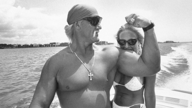 Hulk-Hogan-with-wife-Linda-on-boat