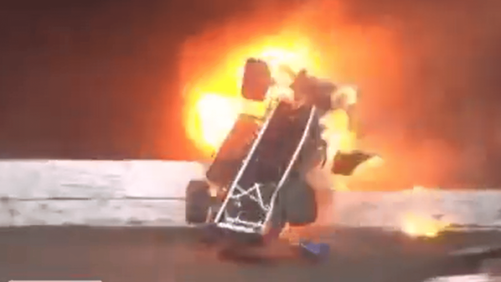 NASCAR Driver In Hospital After Fiery Dirt Track Crash