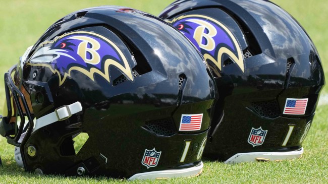 Baltimore Ravens helmets