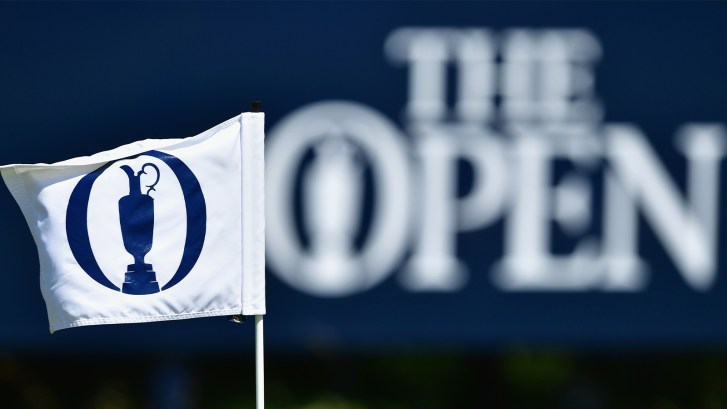 British Open logo on flag