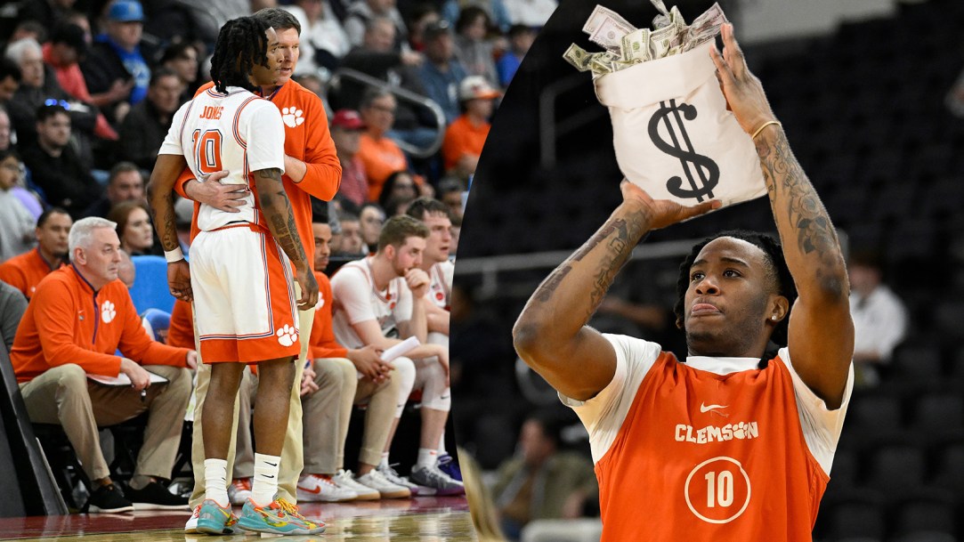 Del Jones Clemson Basketball revenue share money NIL Radford Transfer
