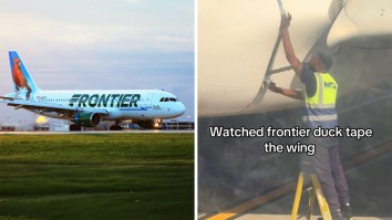‘Frontier Said Y’all Want This Flight Cancelled Or Delayed?’: Passenger Spots Maintenance ‘Duct Tape The Wing’ In Atlanta. The Flight Takes Off Anyway
