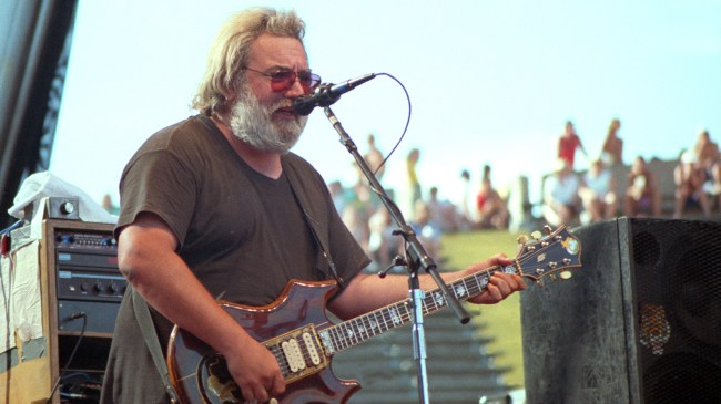 Jerry Garcia at a Grateful Dead show Oregon's Autzen Stadium in 1990