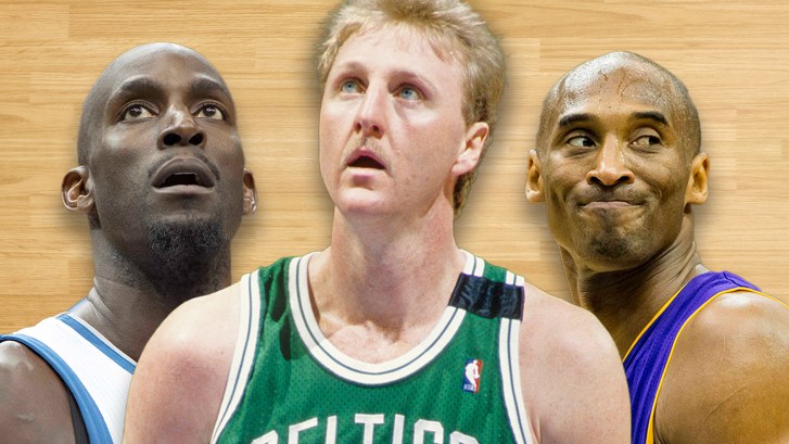 Kevin Garnett Larry Bird and Kobe Bryant