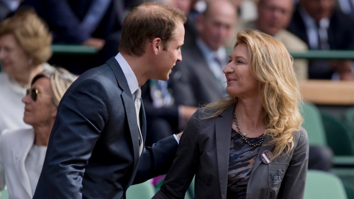 Steffi Graf and Prince William at Wimbledon