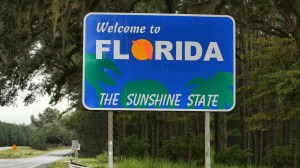 welcome to Florida road sign