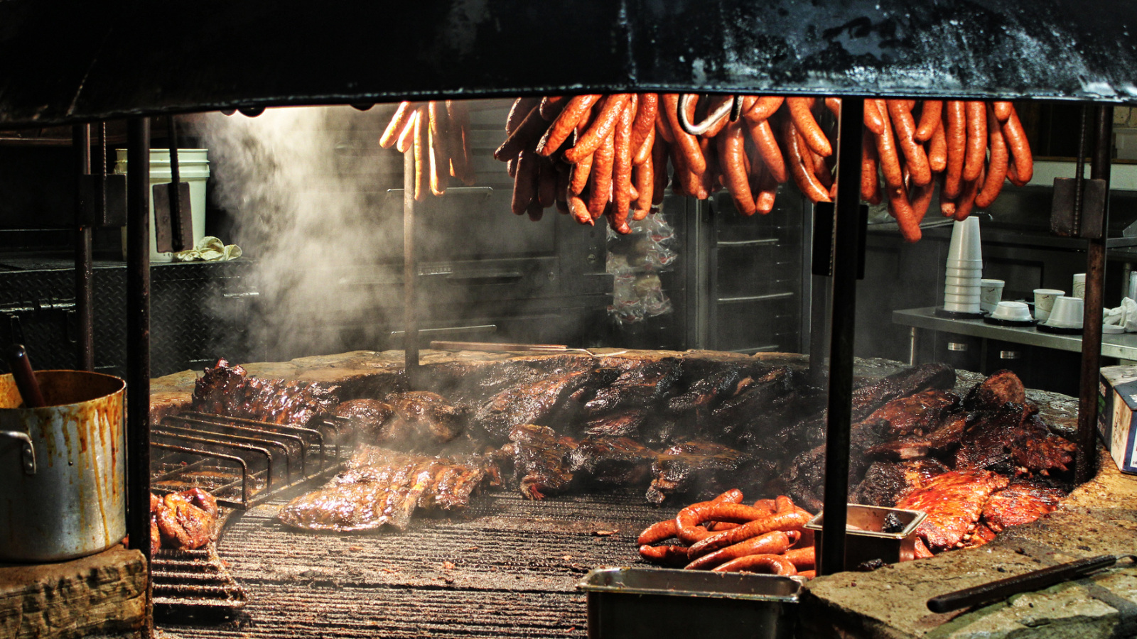 Texas pit bbq smoked sausage