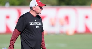 Arkansas head coach Bobby Petrino