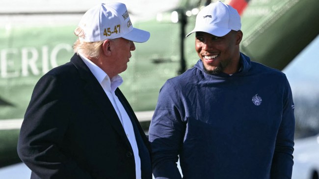 Donald Trump and Saquon Barkley