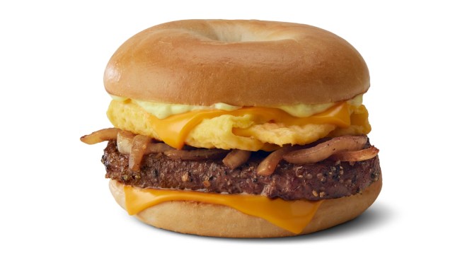 McDonald's bagel breakfast sandwich