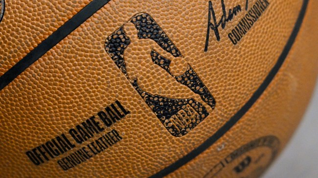 NBA logo on basketball