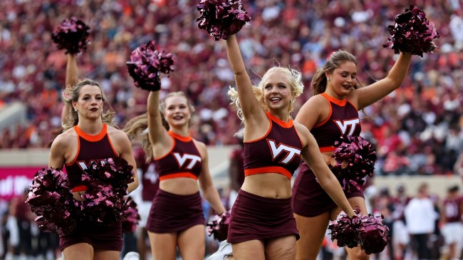 Virginia Tech football cheerleaders