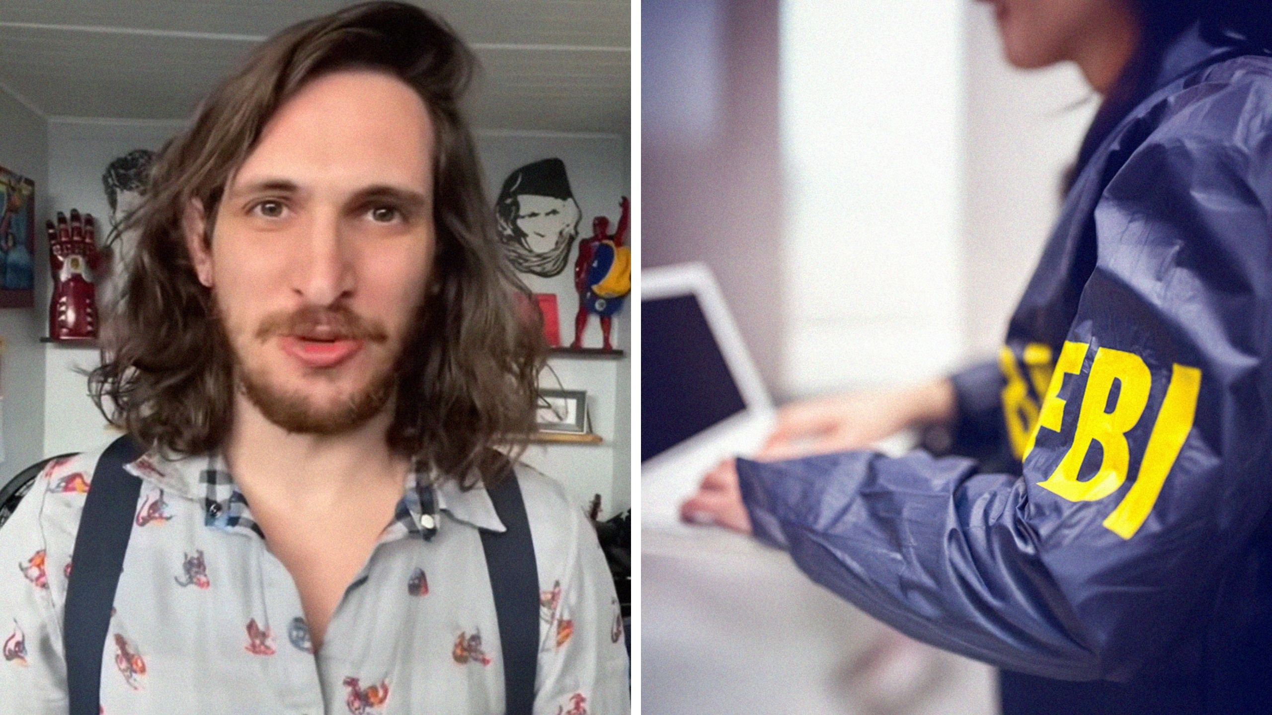 man shares how to check if fbi has a file on you (l) FBI (r)