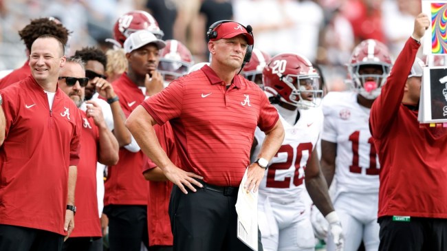 Alabama Crimson Tide coach Kalen DeBoer