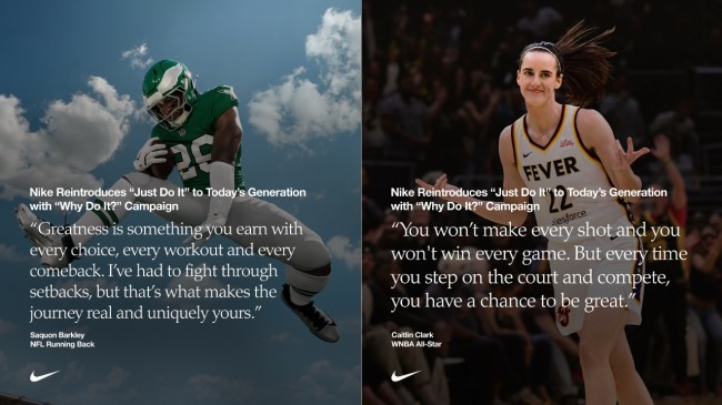 Nike "Why Do It?" campaign featuring Saquon Barkley and Caitlin Clark