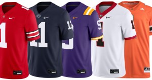 Shop Nike and adidas college football jerseys