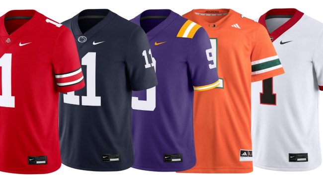 Nike and adidas college football jerseys