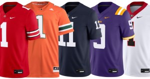 Nike and adidas College Football jerseys