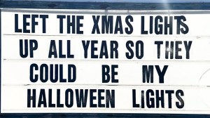 best meme about Halloween and Christmas lights