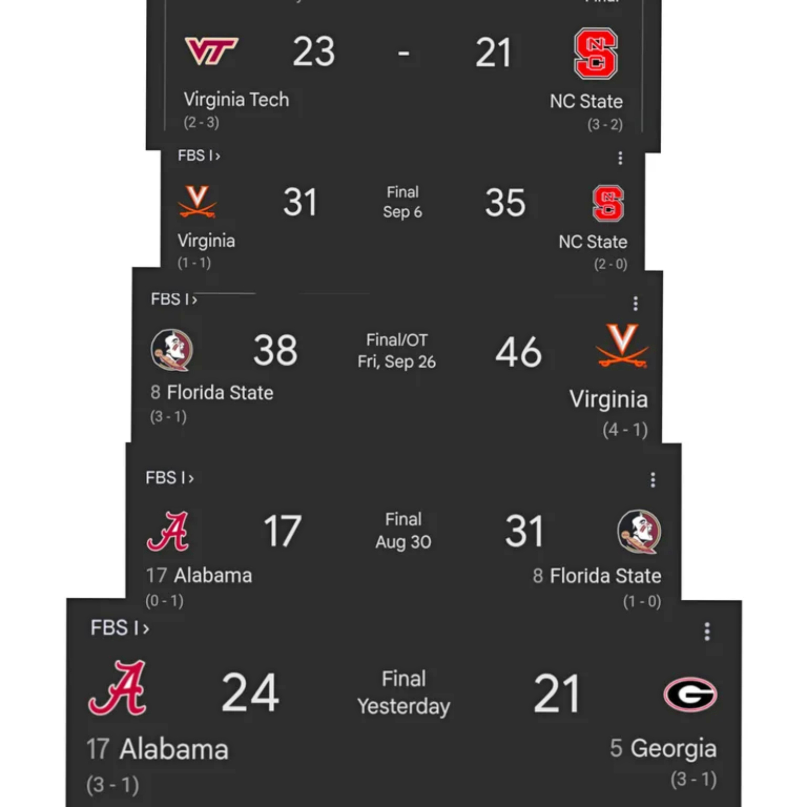 best College Football memes Week 5 2025 virginia tech rules all