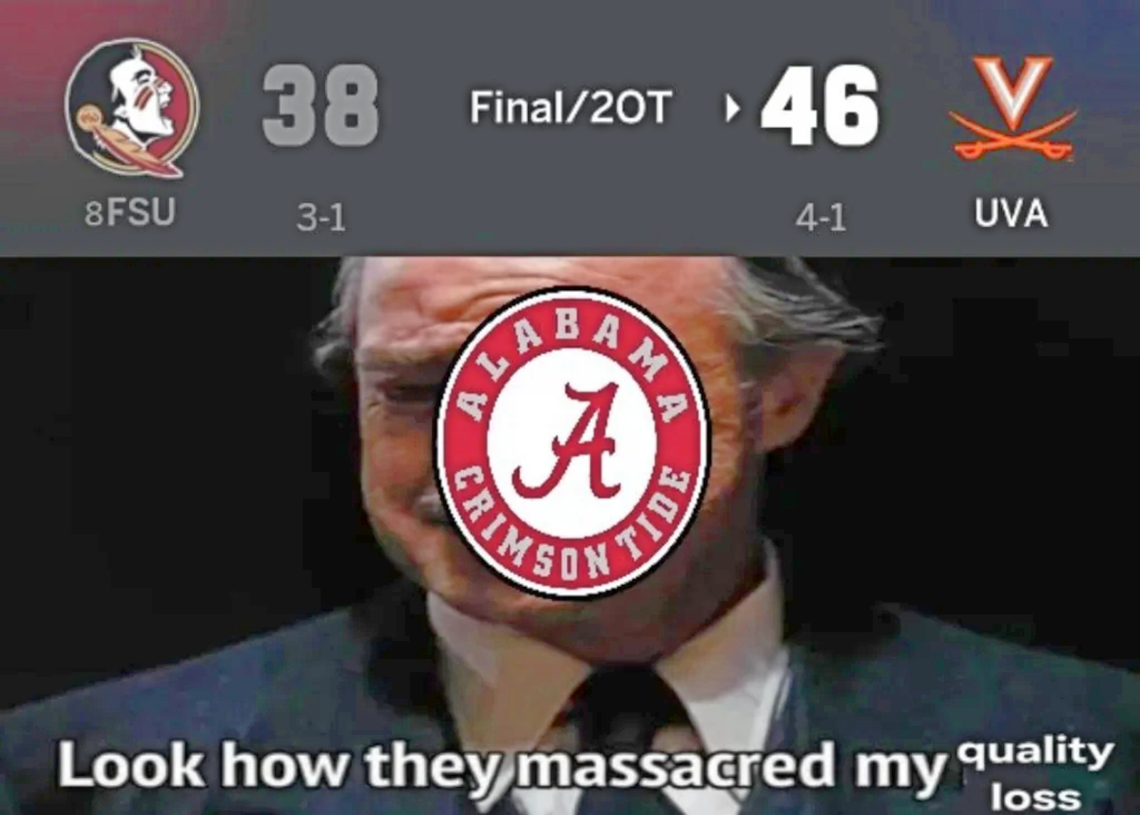 best College Football memes Week 5 2025 Alabama's quality loss ruined