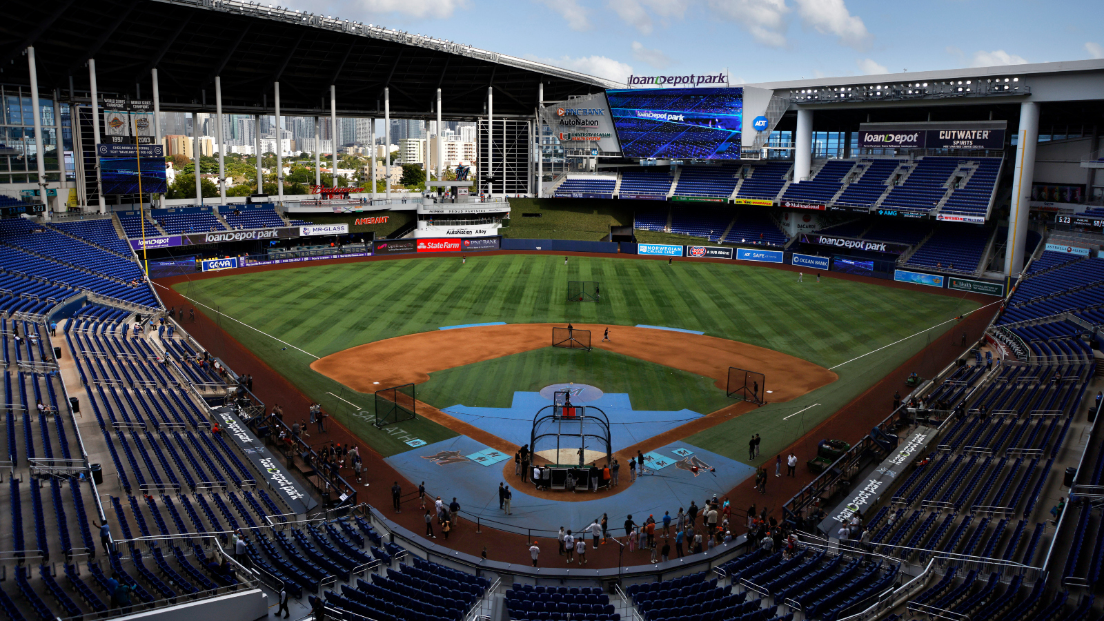 Loan Depot Park in Miami home of the Miami Marlins