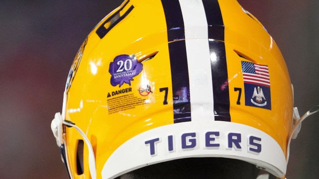 LSU football helmet