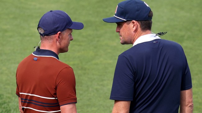 Luke Donald and Keegan Bradley at the Ryder Cup