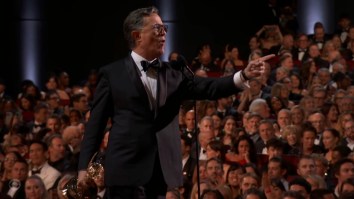 Stephen Colbert Says He’s ‘Never Loved America More’ During Emmy Speech Following Cancellation Over Speculative Trump Beef